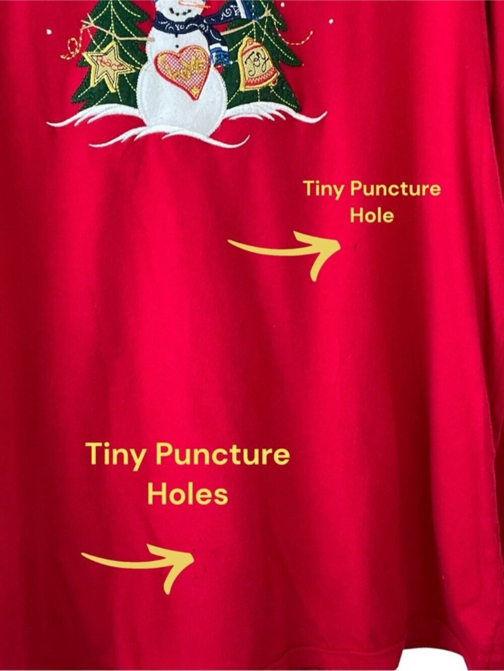 Christmas Tee Shirts Cotton Holiday Long Sleeve  Bundle  Red Women Plus Size 2X - Picture 3 of 15